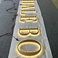 LED 3D-Kanalbuchstaben aus Edelstahl mit Lochstanzung, Frontbeleuchtung, Buchstaben-Schild für Außenwerbung, Geschäftswerbeschild