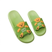 Nouvelles sandales d'été pour couples, à bout ouvert, antidérapantes, en PVC, pour intérieur et extérieur, à semelle épaisse, motif ours de dessin animé, parfaites pour la salle de bain