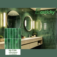 Fabrik-Großhandel PU-Tropfbeschichtung Grüne Subway Peel&Stick Wandfliesen 290x230mm Wasserdicht Kommerziell Hotel Großmengen OEM ODM Geringe Mindestbestellmenge
