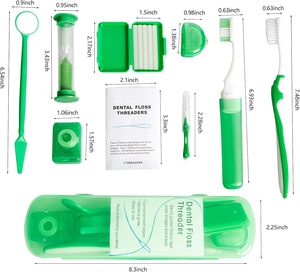 Kit de cuidado bucal portátil, juego de cepillos de dientes de viaje 8 en 1, logotipo de color personalizado - Product Image 3