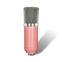 Microphone à condensateur cardioïde portable BAOBAOMI Metal Studio BM-700, kit d'enregistrement karaoké filaire, bleu/rouge/noir