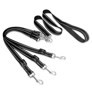 Acoplador ajustable de nailon sin enredos desmontable 3 en 1 correa múltiple para perros y gatos correa para cachorros correa para perros de 3 vías con mango acolchado suave - Product Image 1