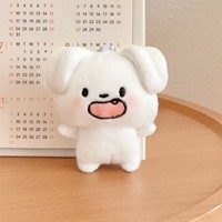 Porte-clés en peluche doux UYEAH OEM/ODM, chiot ou ours de dessin animé, cadeau personnalisé avec logo, mascotte animale moelleuse, jouet en peluche pour chien