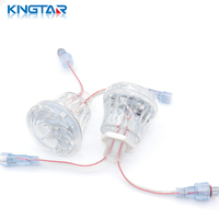 Luces LED Inteligentes RGB WS2811 de 57 mm, 18 LED, DC24V, IP67, Impermeables, Luminosas por Ambos Lados, Programables, Cadena de Píxeles