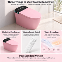 WC intelligent haut de gamme pour villas de luxe, à induction automatique, bidet intelligent, télécommande, en céramique, à poser au sol