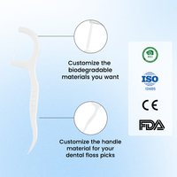 Cure-dents à fil dentaire 50 pièces, saveur menthe, bâtonnets jetables pour l'hygiène bucco-dentaire et le nettoyage des dents