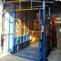 Plateforme élévatrice industrielle à rail simple/double pour entrepôt, monte-charge vertical hydraulique pour marchandises et fret