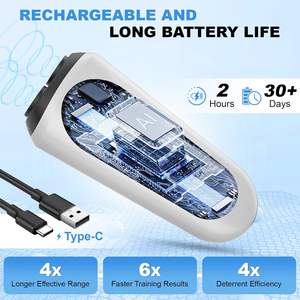 2025 Neuestes Modell Schock halsband für Hunde Verhaltens modifikator Abwehr von Hunden mit zwei Ultraschalls ystemen, 1000mAh Batterie - Product Image 4