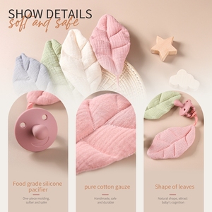Chupete de algodón para bebé, cadena con clip, soporte para chupete, accesorios para bebé, cadena con clips para chupete - Product Image 3