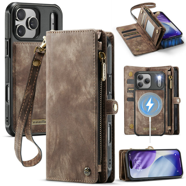 CaseMe Flip Case for iPhone 17 Pro Max 16 15 14 13 12 11 7 8 6 Plus 2 in 1 Detachable for iPhone 17 Wallet Case with Card Holder