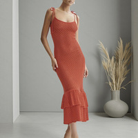 Robe de plage sexy en tricot pour femme, ajourée, col en U, sans manches, cache-maillot de bain, robe de vacances, tenue d'été, cache-maillot de bain de plage