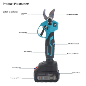Sécateur électrique sans fil Cisivis à batterie lithium, double lame, pour taille-haies industriel, garantie 1 an, lame de 2 1/4 pouces, pour gaucher - Product Image 4