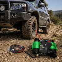 Nouveau compresseur d'air double cylindre 12V DC / gonfleur de pneus / pompe à air pour voiture 150 PSI, cycle de service 100 % air comprimé, haute qualité