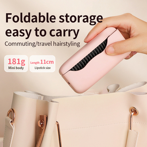 Peigne lisseur électrique portable mini, brosse à cheveux rechargeable à ions négatifs, 3 réglages de température pour la maison et les voyages - Product Image 3