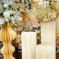 Colonnes cylindriques en papier pour mariage, pliage personnalisé, logo personnalisé, décorations florales pour table de mariage
