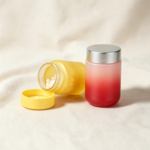 Frasco de Vidrio Degradado Multicolor de 160 ml para Suplementos para la Salud, Suplementos Dietéticos Orgánicos, Frasco de Vidrio para Pastillas - Product Image 4