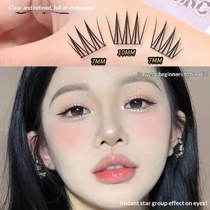 ขนตาปลอมสไตล์มังงะแบบกึ่งทำมือ แกนบางใส  สำหรับไอดอลวงเกิร์ลกรุ๊ปเกาหลี ขนาด 7-10 มม. - Product Image 2
