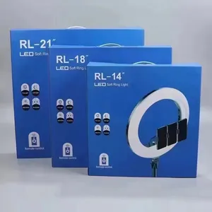 RL-18 RL-21 RL-14 인치 18 인치 21 인치 사진 서클 링 필 라이트 원격 제어 삼각대 스탠드 LED 셀카 링 빛