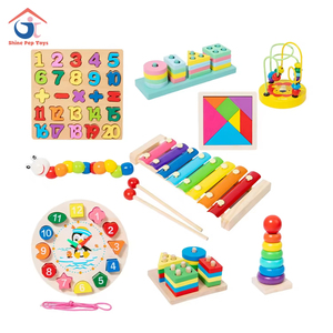 Dropshipping Shopify Montessori Éducation précoce Jouet en bois pour enfants Xylophone et ensemble de puzzles cognitifs en forme - Product Image 6