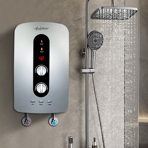 electric power <b>shower</b> with pump Wall Mounted automatic check ELCB protection Factories production electric tankless water heater - Product Image 1