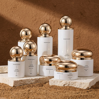 Nouvel arrivage OEM/ODM – Ensemble de flacons pompe en verre recyclable et écologique pour crème, lotion et essence, avec bouchon à vis, personnalisable avec logo sérigraphié