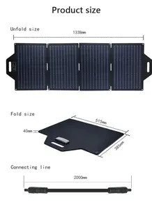 DEMUDA üretici 100 Watt açık katlanır güneş panelleri çanta ile