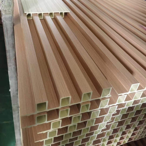 Madeira interior clading procurando 2.9m comprimento wpc parede canelada painel interior - Product Image 1