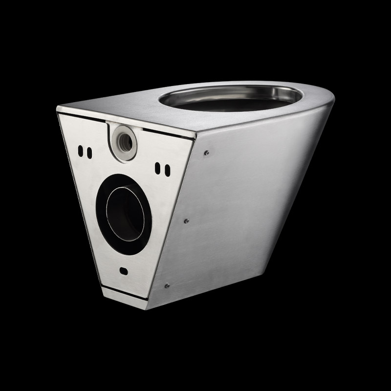 304 Stainless Steel P Trap Hanging Toilet Smart Metal Toilet Seat
