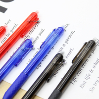 Stylo Gel Effaçable à Pression Latérale, Stylo à Friction Effaçable par Clic, Recharge Effaçable Rouge Bleu Noir 0.7MM, Stylo Effaçable à Bascule