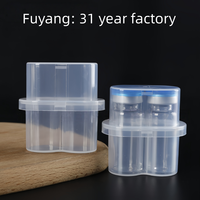 Boîte de rangement transparente en PP pour flacons, boîte en plastique OEM 3ml à 2 compartiments, boîte jetable transparente pour poudre lyophilisée et vaccins