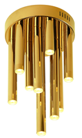 Personnalisable Moderne Luxe Rond Villa Pole Plafonnier Encastré MY9659 Acier Inoxydable LED Télécommande