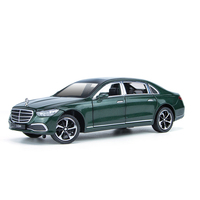 Voiture miniature en métal à l'échelle 1:24, modèle S400L BENZ, avec fonction de recul, lumières et musique, pour garçons