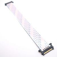 Werkseitig mit zwei Anschlüssen und Haken Goldplattierung41/51-polig 0,5mm FFC/FPC-LVDS-Flach kabel für Bildschirm OEM ODM Accept 41/51 Pin