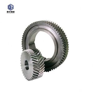 Rueda dentada de acero forjado de gran diámetro industrial, engranaje de espiga, rueda recta helicoidal Doble - Product Image 5