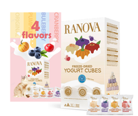 Friandises d'entraînement en format individuel, friandises pour chiens et chats lyophilisées, saveur yaourt au lait de chèvre, gouttes de friandises au yaourt pour chiens et chats