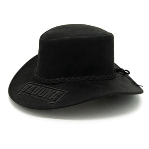Hot Sale <b>Top</b> Quality Mens Western Hat <b>Cowboy</b> Leather Hat 2025-2027 <b>Cowboy</b> Hat Embossed Logo Adjustable Brim Outdoor Casual Style - Product Image 1