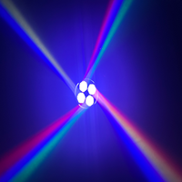 Projecteur de scène à tête mobile 180W 4 LED RGBW Bee Eye avec contrôle sonore et DMX512, indice de protection IP33, en alliage d'aluminium pour DJ/Disco/Mariage