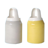 Pot en céramique jaune uni personnalisé, mignon, hermétique, pour biscuits, assaisonnements, aliments pour animaux, boîte de rangement cylindrique pour usage domestique