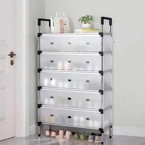 Asılı depolama ayakkabı organizatörü 6 katmanlı kumaş asılı ayakkabı konteyner raf kapı üzerinde asılı ayakkabı depolama - Product Image 6