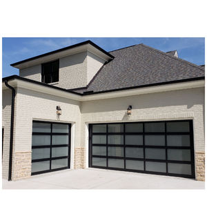 Vente en gros de porte de garage automatique en verre noir isolée 8x7 10X10 12x7 personnalisée à bas prix - Product Image 2