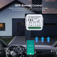 Modul Pembuka Pintu Garasi Pintar WiFi, Universal, Pemasangan Kabel Mudah, Kontrol Suara, Aplikasi & Timer