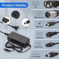 Chargeur de batterie lithium rechargeable 16,8 V 3 A, mode de charge CC CV avec cordon d'alimentation CA pour chargeur de batterie Li-ion 12 V 14,8 V 6,7 Ah