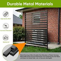 Cubierta de aluminio para aire acondicionado, de diseño artístico, de 3 paneles, metálica, para privacidad, ecológica, impermeable y resistente al óxido, al por mayor