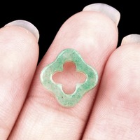 12mm Assortiment Cristal Naturel Agate Pierre Trèfles Creux Perles Chanceux Fleur Gemme Charme Pendentif pour DIY Fabrication de Bijoux
