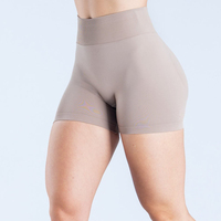 Shorts de sport et de yoga pour femmes, taille haute, effet seconde peau, respirants, séchage rapide, sans coutures, en nylon uni, qualité supérieure, vente en gros