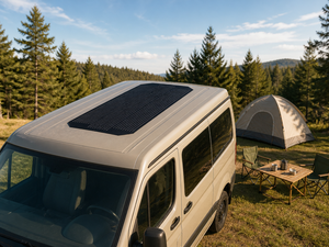 Panneau solaire semi-flexible OEM 115W 30V monocristallin ETFE auto-adhésif pour toit de voiture, capot moteur, camping-car, bateau, yacht - Product Image 6