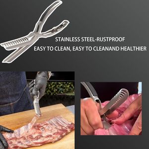 Wholesale Rib Membrane Remover <b>Tool</b> Stainless Steel Trimming with Curved Blade&Ergonomic Handle Dishwasher Safe for Easy BBQ - Product Image 6