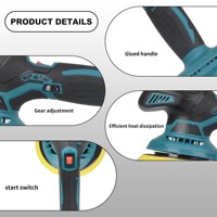 AOTUO Polisseuse orbitale sans fil 21V 600W pour voiture et sol, diamètre de roue 100MM, pour le detailing