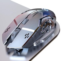 Mouse Gaming A4 Logo Kustom 2.4GHz Nirkabel LED Backlit Lampu Warna-warni Senyap Isi Ulang USB untuk PC Laptop
