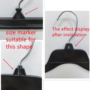 Sang Trọng Hiện Đại 40Cm PS Đen Đôi Nhựa Quần Áo Móc Áo Kim Loại Móc Mô Hình Áo Khoác Tổ Chức Phòng Ngủ Lưu Trữ Bé Quần Áo Sắt - Product Image 6